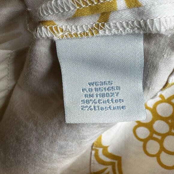 Boden Yellow Floral High Waist Pencil Skirt 4 | Cotton Blend Mod Retro Pockets - Picture 10 of 12